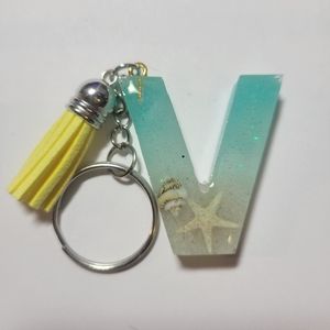 Initial V beach themed key chain.